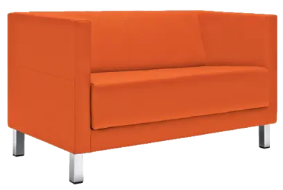 VELA - 2H, křeslo, koženka SL 24 - koženka oranžová